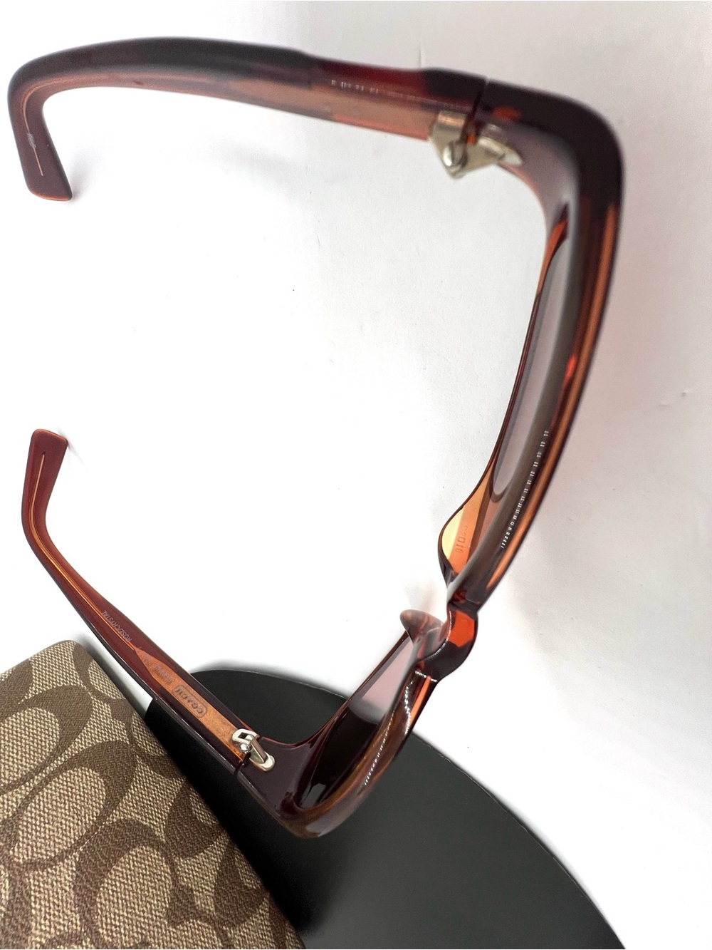 Coach Bonnie S417 Rose Crystal Oval Sunglasses Y2K Authentic w Case & Cloth - Picture 9 of 14